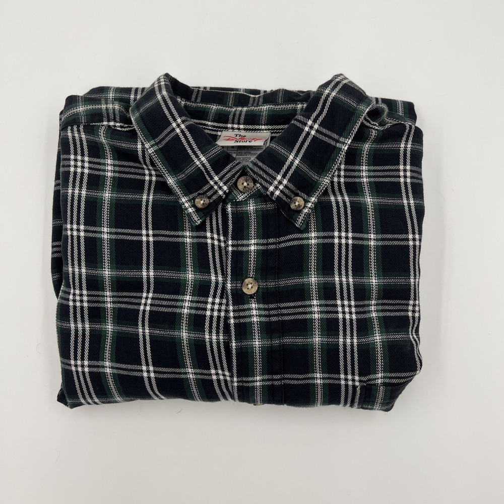 Disney Mens Plaid Button Up Shirt Tigger Embroidered‎ Graphic Size L